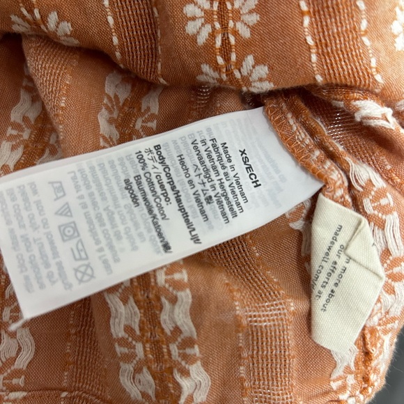 Madewell Terracotta Puff Sleeve Blouse - Picture 4 of 7